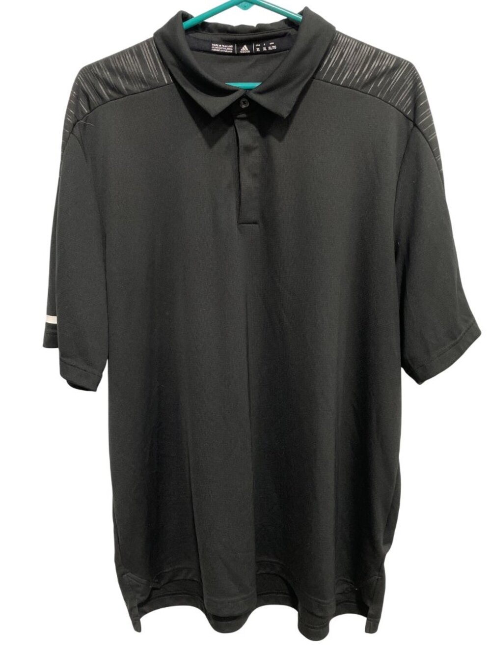 Adidas Performance Golf Shirt XL Short Sleeve Black Athleisure Retro Sportswear